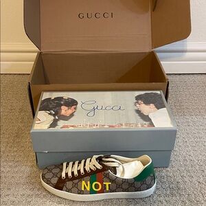 Gucci Brown and Green Men's Sneakers